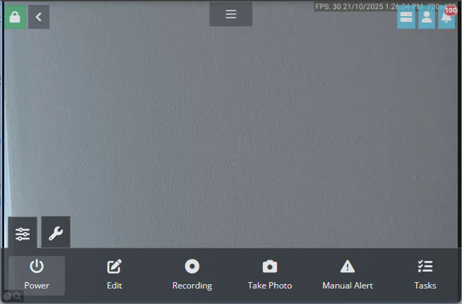 Agent DVR camera controls