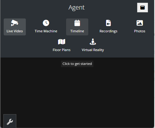 Agent DVR main menu